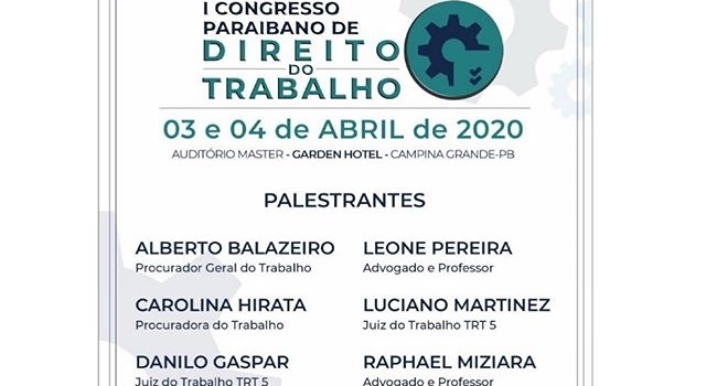I CONGRESSO PARAIBANO DE DIREITO DO TRABALHO